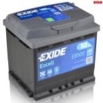 EXIDE Excell Akkumulátor 12V 50Ah 450A Jobb+ EB500