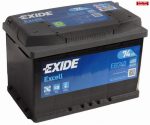 EXIDE Excell Akkumulátor 12V 74Ah 680A Jobb+ EB740