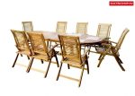 Hecht ROYAL SET Kerti bútor fa kerti asztal 8 fa székkel